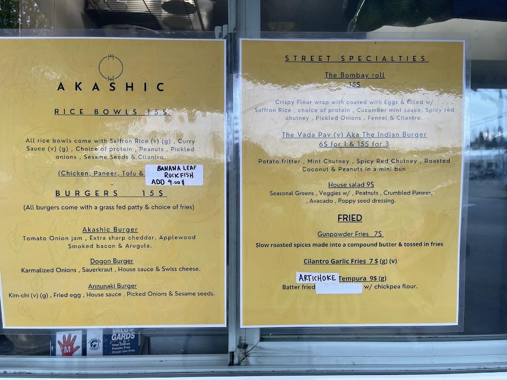 Akashic Food Trailer Menu image 4